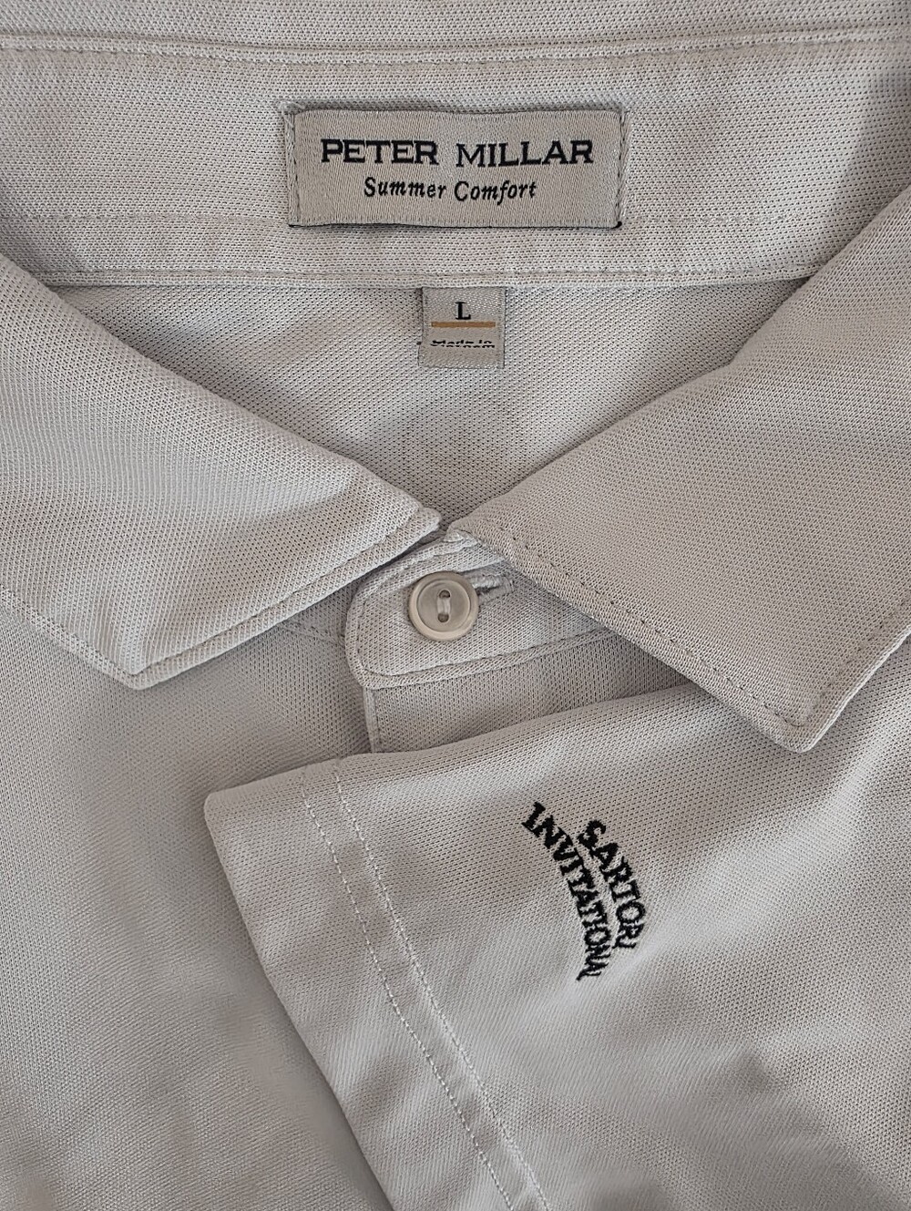 Peter Millar Summer Comfort Golf Polo - Sartori Invitational LACC - White - L